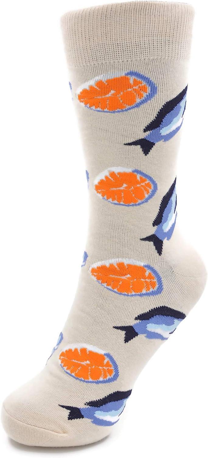 fishes-salmon-brown-and-blue-dress-socks