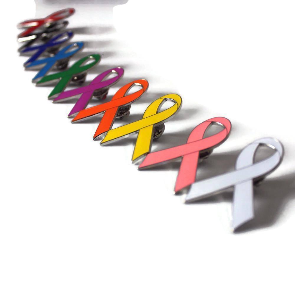Color Ribbon Awareness Enamel  Lapel Pin - Mandujour