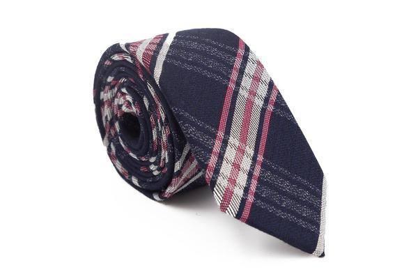 Enzo Navy Cashmere Necktie - Mandujour