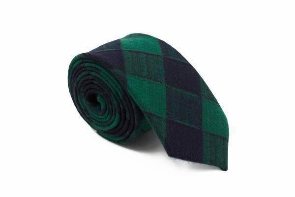Green Eddy Cashmere Necktie - Mandujour