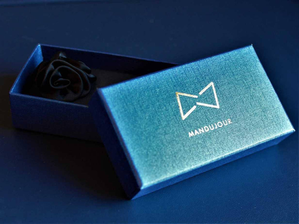 Solid Color Flower Lapel Pin - Mandujour