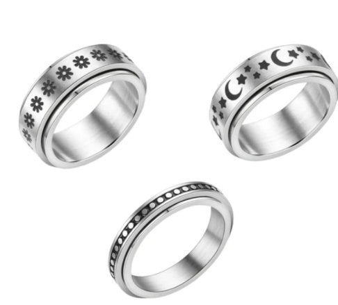 Mandujour Titanium Steel Rings