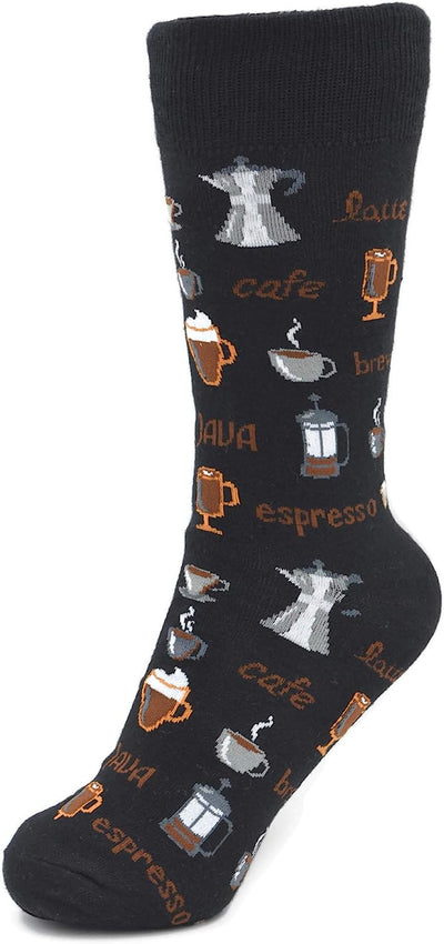 Dream in Coffee Black and Brown Premium Dress Socks