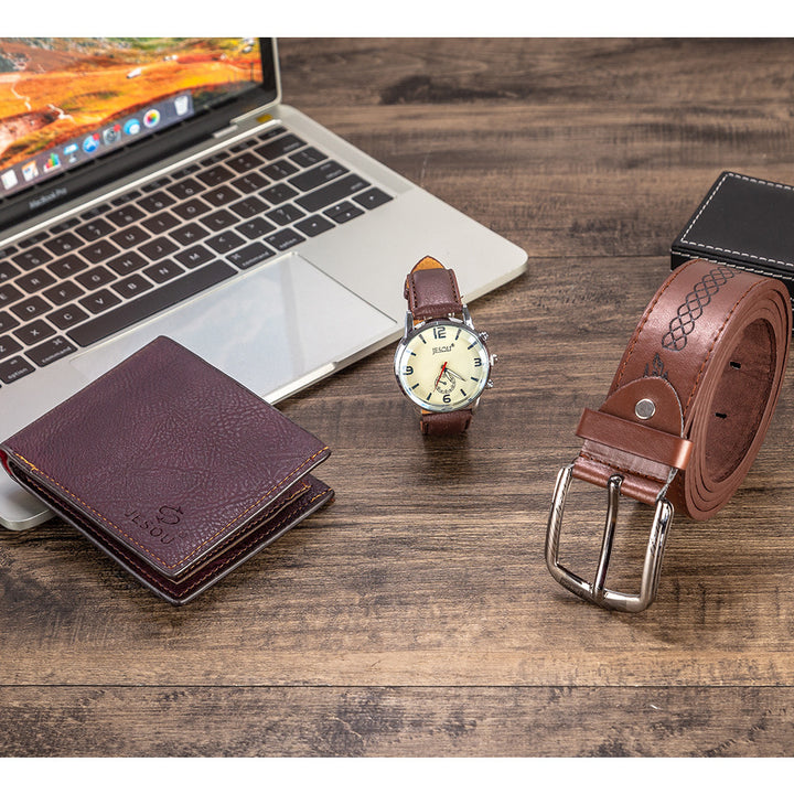 Mandujour Watch wallet belt set