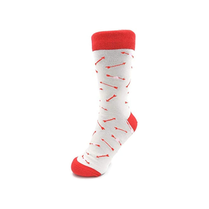 Cupid's Arrow Red & White Dress Socks - Fall in Love with Style