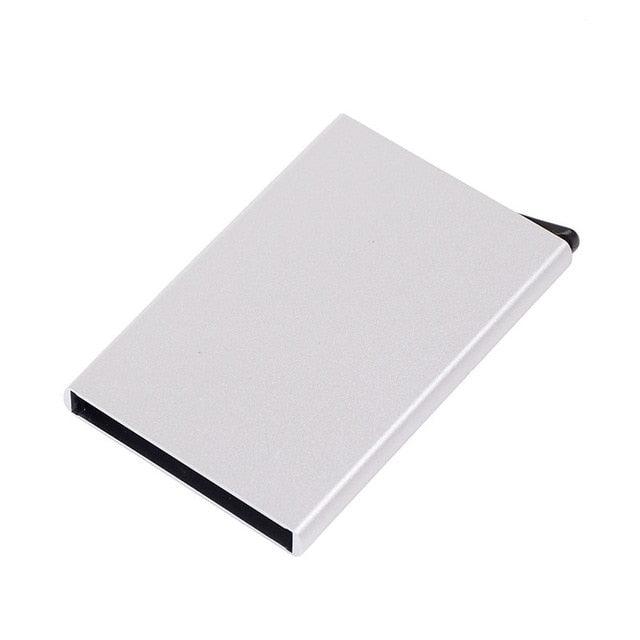 Anti Rfid Blocking Automatic Credit Card Holder Aluminum Metal Case To Protect Credit Cards Rfid Card Protection Bank Cardholder - Mandujour