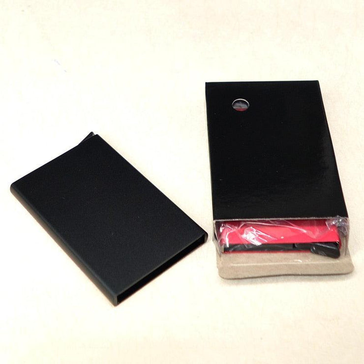 Anti Rfid Blocking Automatic Credit Card Holder Aluminum Metal Case To Protect Credit Cards Rfid Card Protection Bank Cardholder - Mandujour