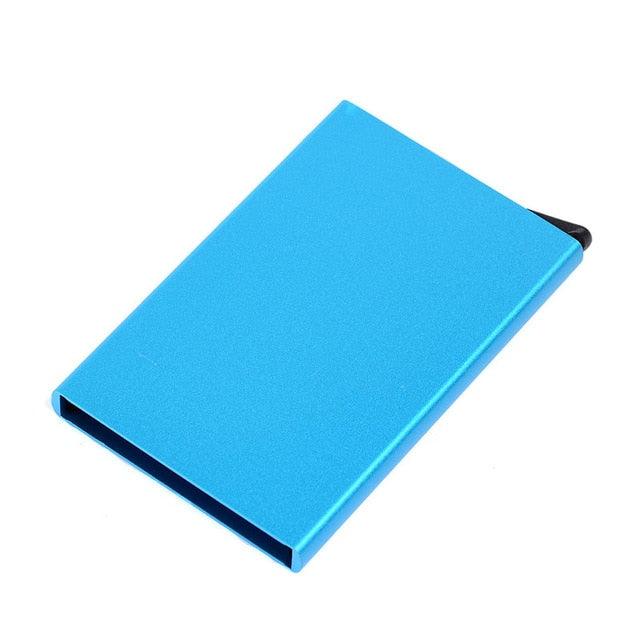 Anti Rfid Blocking Automatic Credit Card Holder Aluminum Metal Case To Protect Credit Cards Rfid Card Protection Bank Cardholder - Mandujour