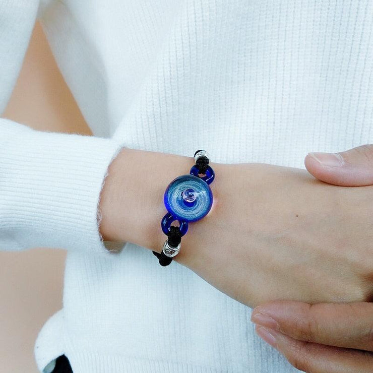 BOEYCJR Universe Planets Glass Bead Bangles & Bracelets Galaxy Fashion Jewelry Galaxy Solar System Bracelet For Women Christmas - Mandujour