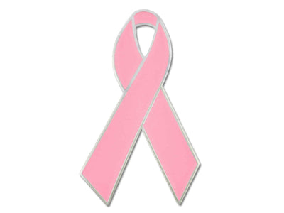 Breast Cancer Awareness Ribbon Pink Enamel Lapel Pin - Mandujour