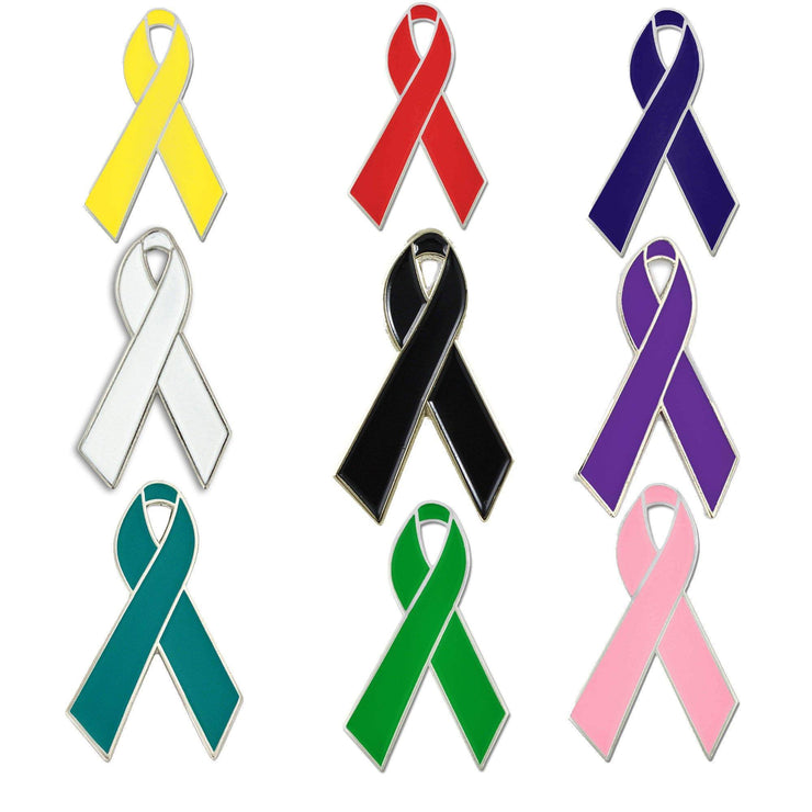 Color Ribbon Awareness Enamel  Lapel Pin - Mandujour