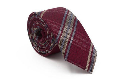 Enzo Burgundy Cashmere Blend Necktie - Mandujour