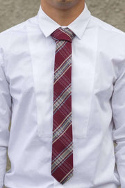 Enzo Burgundy Cashmere Blend Necktie - Mandujour