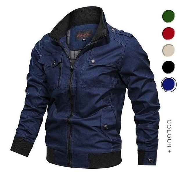 Military Jacket Men Spring Autumn Cotton Windbreaker Pilot Coat Army Men's Bomber Jackets Cargo Flight Jacket Male Clothes - Mandujour
