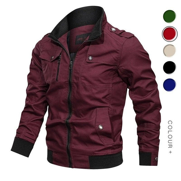Military Jacket Men Spring Autumn Cotton Windbreaker Pilot Coat Army Men's Bomber Jackets Cargo Flight Jacket Male Clothes - Mandujour
