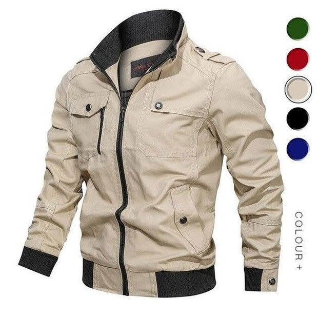 Military Jacket Men Spring Autumn Cotton Windbreaker Pilot Coat Army Men's Bomber Jackets Cargo Flight Jacket Male Clothes - Mandujour