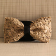 Natural Woven Jute bow tie - Mandujour Handmade - Mandujour