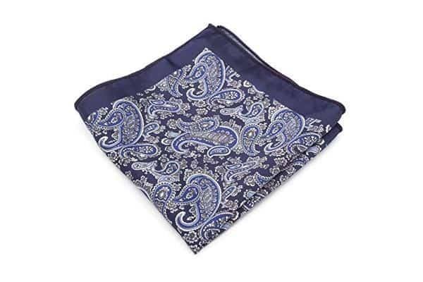 Nova Blue Paisley Silk Handkerchief - Mandujour