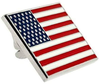 Rectangular Authentic American USA Flag Pin - Mandujour