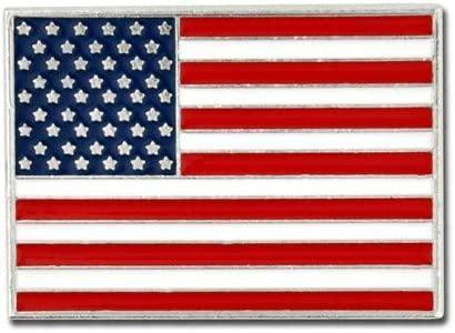 Rectangular Authentic American USA Flag Pin - Mandujour