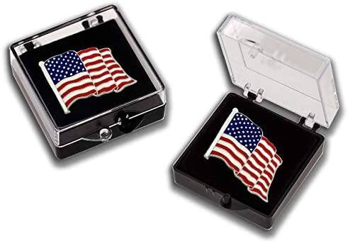 Silver Authentic American USA Flag Pin - Mandujour