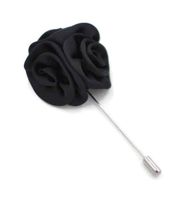 Solid Color Flower Lapel Pin - Mandujour