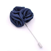 Solid Color Flower Lapel Pin - Mandujour