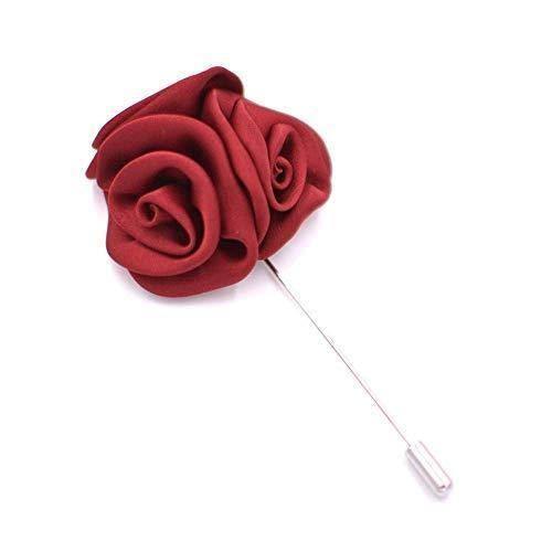 Solid Color Flower Lapel Pin - Mandujour