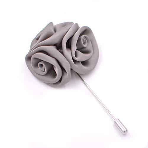 Solid Color Flower Lapel Pin - Mandujour