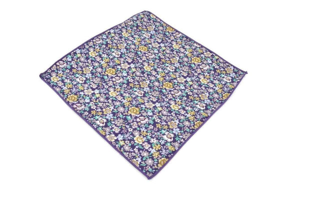 Sunny Blue Floral Cotton Handkerchief - Mandujour