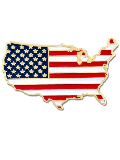 USA Map Outline Lapel Pin - Mandujour