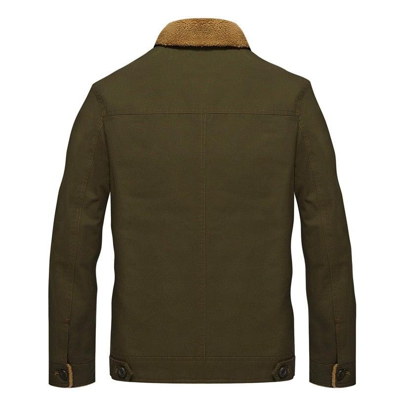Winter Jacket Mens Military Fleece Warm Jackets Male Fur Collar Coats Army  Tacti